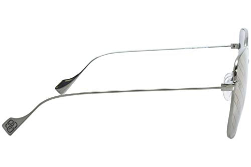 Balenciaga sunglasses (BB-0087-SK 006) Ruthenium - Grey with Mirror effect lenses