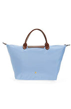 
                        
                          Load image into Gallery viewer, LONGCHAMP Medium Le Pliage Nylon Top Handle Tote, Blue Mist (Brume)
                        
                      