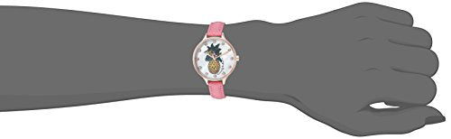 Tommy Bahama Women's Stainless Steel Quartz Watch with Leather Strap, Pink, 11.6 (Model: TB00060-03)