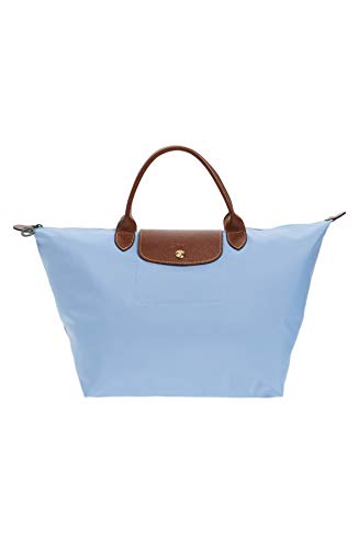 LONGCHAMP Medium Le Pliage Nylon Top Handle Tote, Blue Mist (Brume)