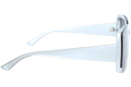 Balenciaga sunglasses (BB-0081-S 002) Metalic Silver - Grey with Silver mirror effect lenses