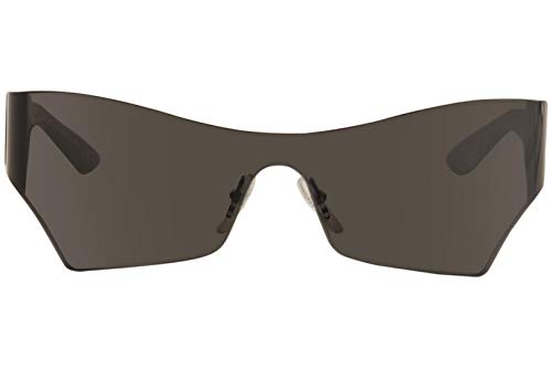 Balenciaga Women's BB0040S BB/0040/S 001 Grey Fashion Shield Sunglasses 99mm