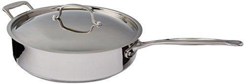 Cuisinart 733-30H Chef's Classic Stainless 5-1/2-Quart Saute Pan with Helper Handle and Cover, Silver - JOY2ESpree