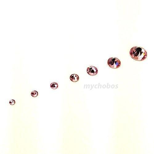 Light Rose (223) Pink 144 pcs Swarovski 2058/2088 Crystal Flatbacks Pink Rhinestones Nail Art Mixed with Sizes ss5, ss7, ss9, ss12, ss16, ss20, ss30 - JOY2ESpree