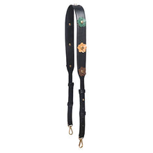 
                        
                          गैलरी व्यूवर में इमेज लोड करें, Beaulegan Wide Studded Flower Leather Purse Strap Replacement - Adjustable for Shoulder Crossbody Bag (Black/Gold Clasp)
                        
                      