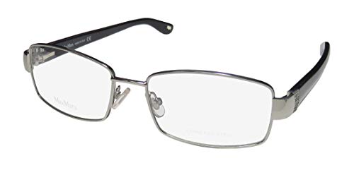 Max Mara 1100/U Womens Rectangular Crystals Flexible Hinges Distinct Eyeglasses/Eyeglass Frame
