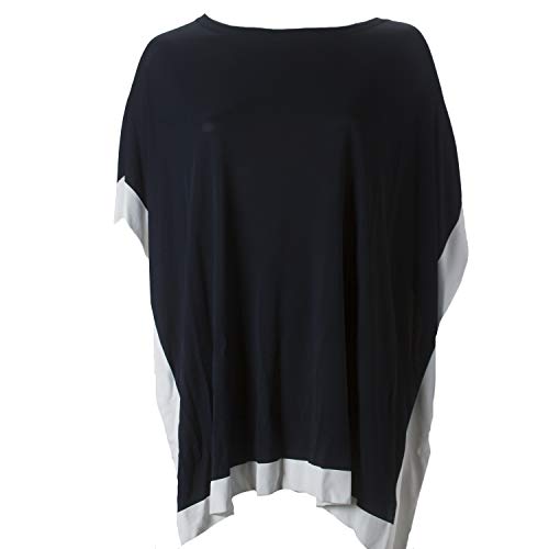 Marina Rinaldi Women's Area Poncho, Navy/White - JOY2ESpree