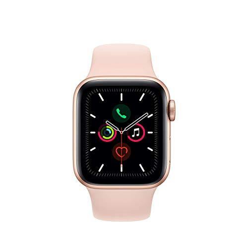 Apple Watch Series 5 (GPS + Cellular, 40MM) - Gold Aluminum Case with Pink Sand Sport Band (Renewed) - JOY2ESpree