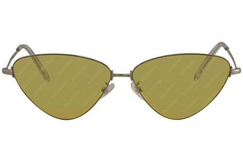 Balenciaga Women's Everyday BB0015S BB/0015/S 007 Silver Cat Eye Sunglasses 61mm