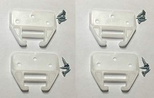 Drawer Guides Center Mount | Plastic Drawer Guide | 4 Pack Drawer Track Guides with Screws Included