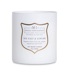 
                        
                          Load image into Gallery viewer, Manly Indulgence Sea Salt &amp; Ginger Scented Jar Candle, 15 Oz, White
                        
                      