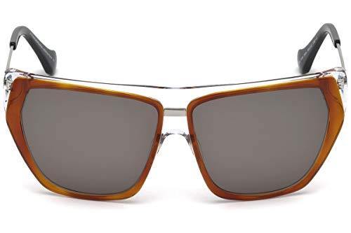 Balenciaga BA105 56N Womens Havana/Clear/Ruthenium 58 mm Sunglasses