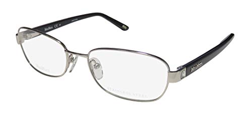 Max Mara 1130 Womens Oval Crystals Spring Hinges Designer Beautiful Eyeglasses/Eyeglass Frame
