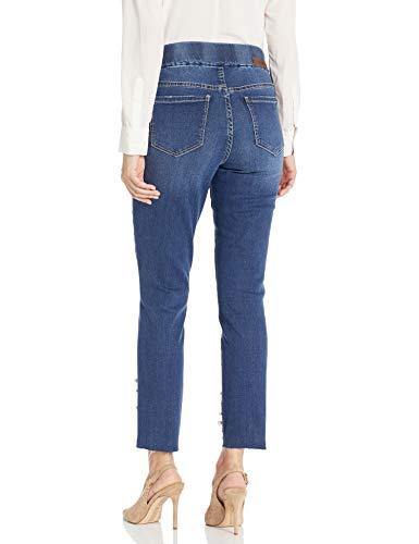 Jag Jeans Women's Ava Slim Ankle Pull on Jean W/Pearls