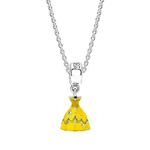 Pandora Disney Belle's Dress with Yellow Enamel Dangle Charm 791576enmx - JOY2ESpree