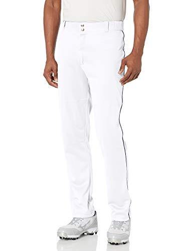Wilson Men's Classic Relaxed Fit Piped Baseball Pant, White/Navy, Small - JOY2ESpree
