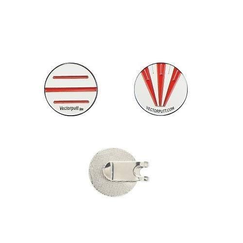 Vectorputt tm - USGA Approved Golf Ball Mark - Double Sided Golf Ball Marker with hat Clip (30mm) - JOY2ESpree