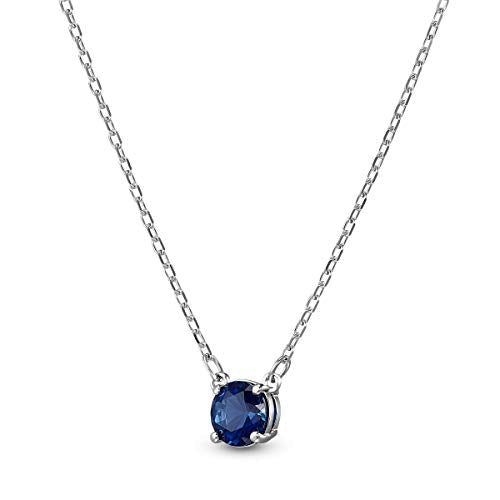 Swarovski Women's 125th Anniversary Attract Round Crystal Necklace and Pierced Earring Jewelry Set, Blue Crystals with Rhodium Plated Metal - JOY2ESpree