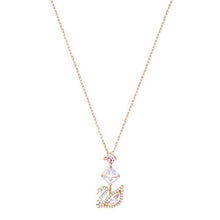 
                        
                          Load image into Gallery viewer, Swarovski Women's Dazzling Swan Necklace, Blue Crystals, Pink Crystals - JOY2ESpree
                        
                      
