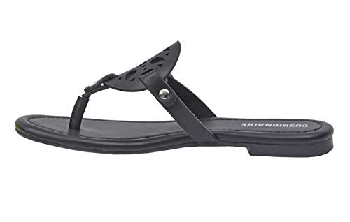 CUSHIONAIRE Women's Cameron Flat Sandal with +Comfort