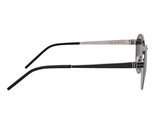 Yves Saint Laurent sunglasses (SL-M-62 001) Silver - Matt Black - Grey green lenses
