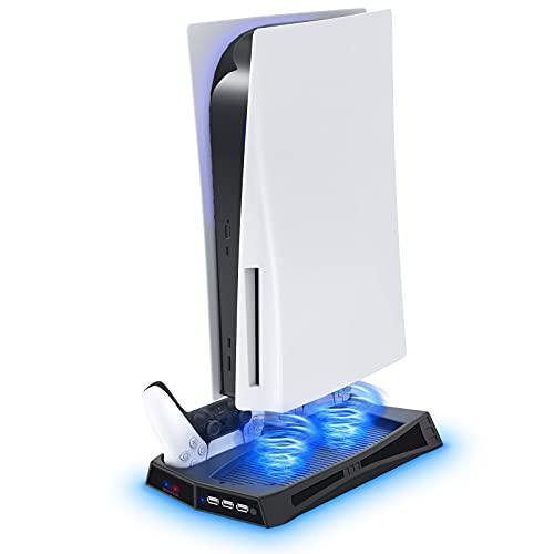 Vertical Stand with Cooling Fan for PS5 Console and PlayStation 5 Digital Edition - JOY2ESpree