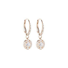 
                        
                          Load image into Gallery viewer, Swarovski Sparkling Dance Round Pierced Earrings, White, Rose Gold Plating - JOY2ESpree
                        
                      