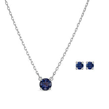 
                        
                          Cargar imagen en el visor de la galería, Swarovski Women's 125th Anniversary Attract Round Crystal Necklace and Pierced Earring Jewelry Set, Blue Crystals with Rhodium Plated Metal - JOY2ESpree
                        
                      