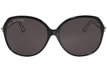 
                        
                          Load image into Gallery viewer, Sunglasses Women's Black-Silver/Grey Lens Butterfly
                        
                      