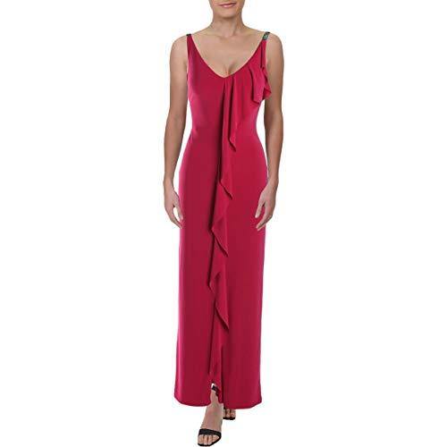 LAUREN RALPH LAUREN Womens Voriana Embellished Ruffled Evening Dress - JOY2ESpree