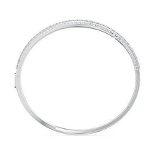 
                        
                          Load image into Gallery viewer, SWAROVSKI Women's Twist Rows Bracelet Collection, Rhodium Finish, Clear Crystals - JOY2ESpree
                        
                      