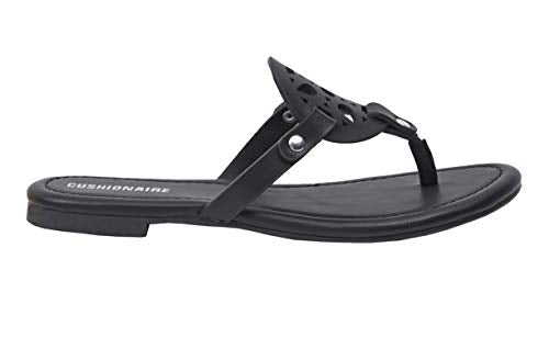 CUSHIONAIRE Women's Cameron Flat Sandal with +Comfort