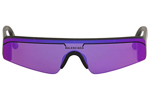 Balenciaga BB0003S Sunglasses 003 Black/Violet Mirror(Double) Lens 99mm