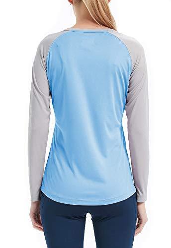 Women's UPF 50+ Sun Protection Hiking Shirts Long Sleeve Quick Dry Rashguard Athletic Running Fishing Shirts - JOY2ESpree