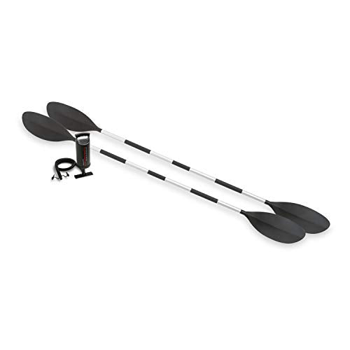 Intex Explorer K2 Kayak, 2-Person Inflatable Kayak Set with Aluminum Oars and High Output Air Pump