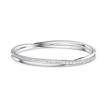 
                        
                          Load image into Gallery viewer, SWAROVSKI Women's Twist Rows Bracelet Collection, Rhodium Finish, Clear Crystals - JOY2ESpree
                        
                      