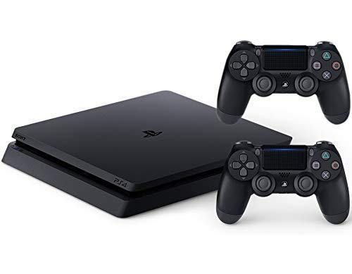 Sony PlayStation 4 PS4 1TB Slim Gaming Console - Controller (1x) Skin Holiday Bundle + Delca USB Extension - JOY2ESpree