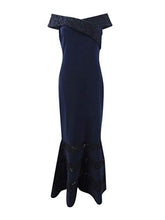 
                        
                          Load image into Gallery viewer, LAUREN RALPH LAUREN Womens Claudinah Off-The-Shoulder Evening Dress Navy 4
                        
                      