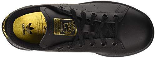 adidas Originals Stan Smith J Black/Gold Metallic Leather 4 US Junior - JOY2ESpree