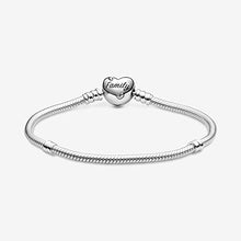 
                        
                          Cargar imagen en el visor de la galería, PANDORA Pandora Moments Family Tree Heart Clasp Snake Chain Bracelet, Clear CZ 925 Sterling Silver Charm Bracelet - JOY2ESpree
                        
                      