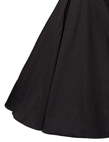 GownTown Women's 1950s V-Neck Bowknot Swing Cocktail Dress