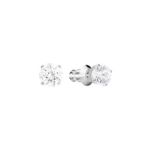 Swarovski Attract Necklace and Stud Pierced Earring Set, with Round Swarovski Crystals on a Rhodium Plated Setting - JOY2ESpree