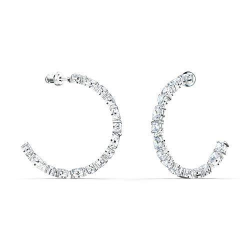 SWAROVSKI Women's Tennis Deluxe Jewelry Collection, Rhodium Finish, Rose Gold Tone Finish, Clear Crystals - JOY2ESpree