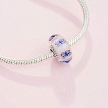 
                        
                          Load image into Gallery viewer, Pandora Jewelry Butterfly Pink Murano Glass Sterling Silver Charm - JOY2ESpree
                        
                      