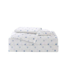 
                        
                          Muat gambar ke penampil Galeri, Tommy Bahama | Starfish Treasure Collection | Bed Sheet Set - Crisp &amp; Cool 100% Washed Cotton Lightweight Bedding, Queen, Blue
                        
                      