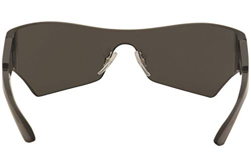 Balenciaga Women's BB0040S BB/0040/S 001 Grey Fashion Shield Sunglasses 99mm