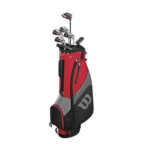 Wilson Men's Pro Staff SGI Half Set Golf Club Set for Men, Left-Handed, Suitable for Beginners and Advanced, Graphite, Red, MLH - JOY2ESpree