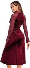 
                        
                          Load image into Gallery viewer, Velvet Formal Dress Lace Splicing Glitter Gowns
                        
                      