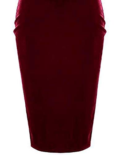 GownTown 1950s Style Butterfly Sleeve Velvet Pencil Dress