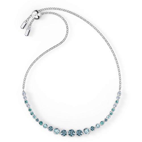 SWAROVSKI Women's Emily Bracelet Collection, Rhodium Finish, Blue Crystals - JOY2ESpree